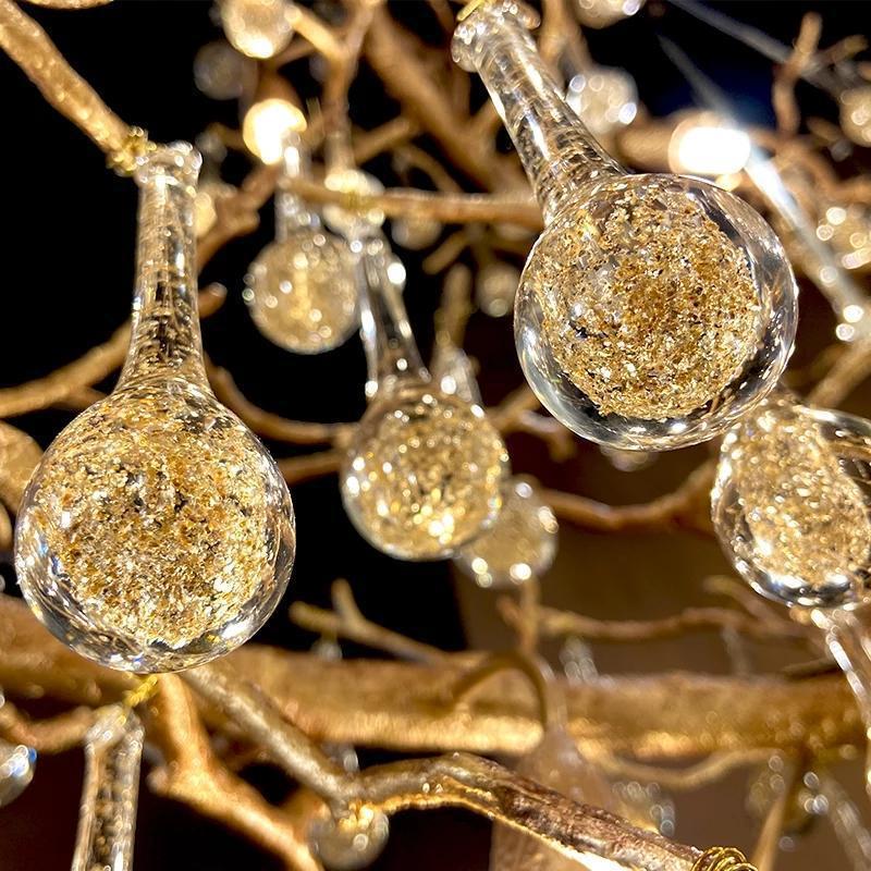 Doris Branch Crystal Chandelier Light - GoldLength 100 cm x Width 62 cm x Height 50 cmBlushlighting