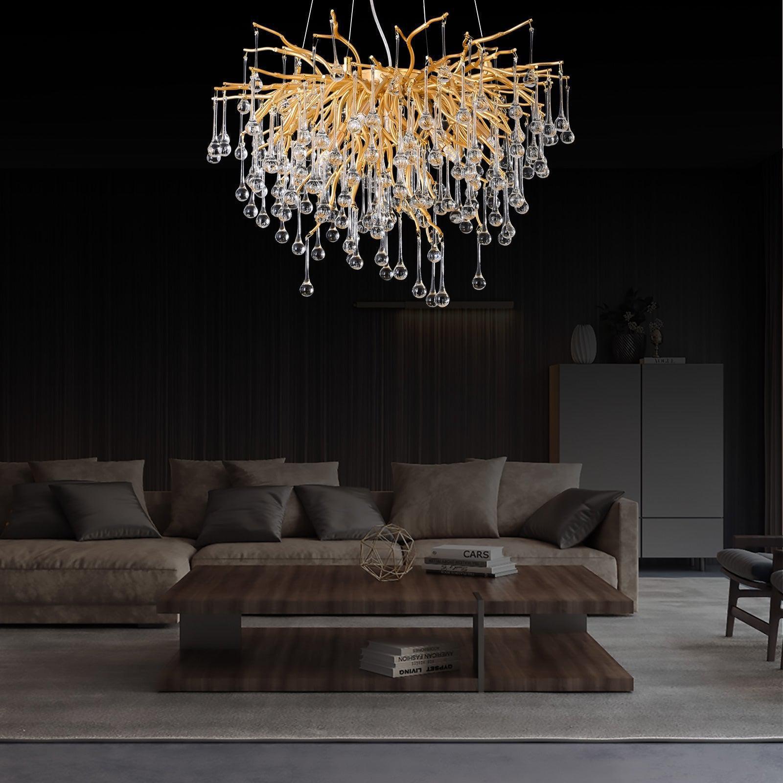 Doris Rain Branch Chandelier 23.5"D Gold - Blushlighting