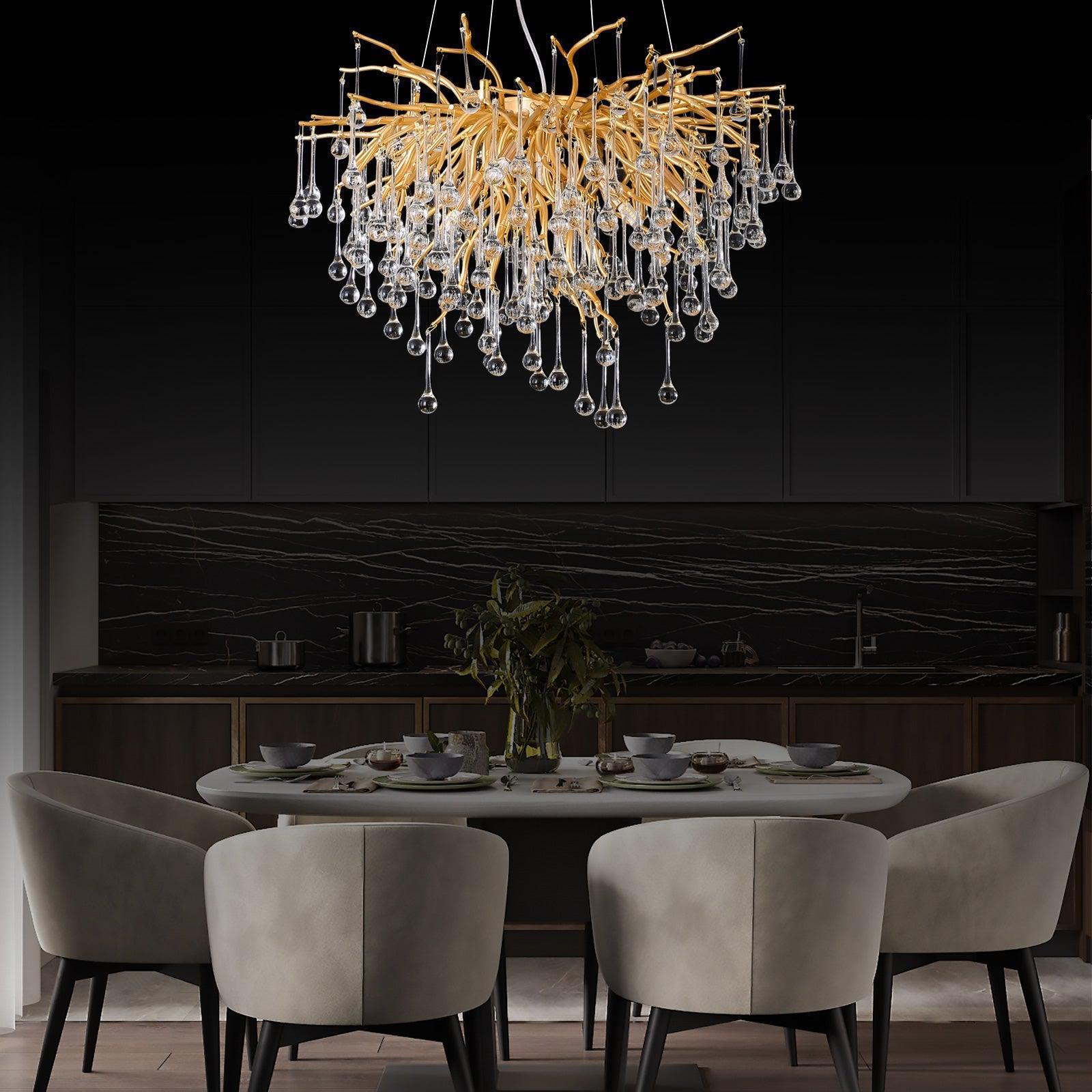 Doris Rain Branch Chandelier 23.5"D Gold - Blushlighting