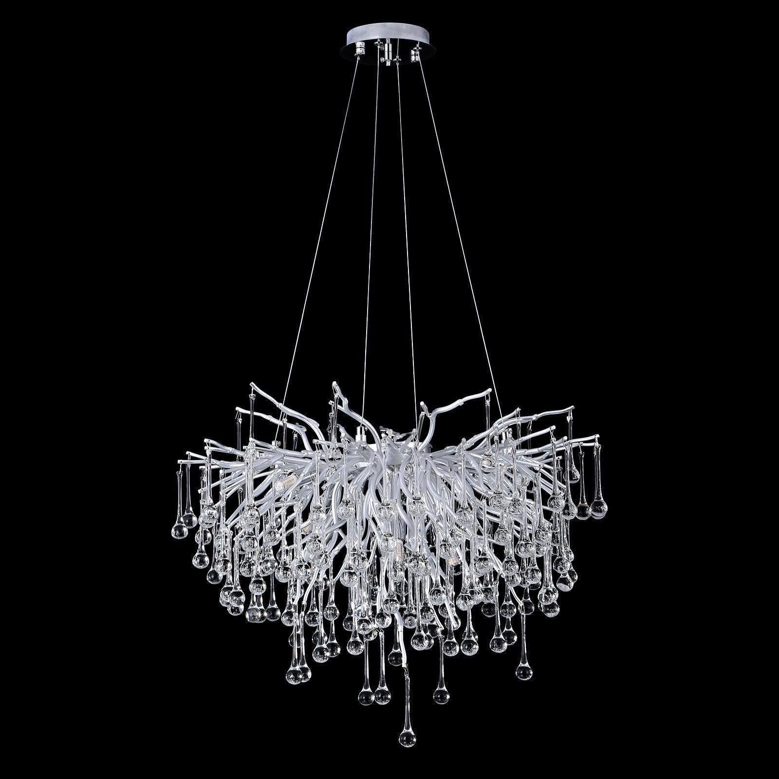 Doris Rain Branch Chandelier Dia 23.5" Silver-Chandelier-Blushlighting