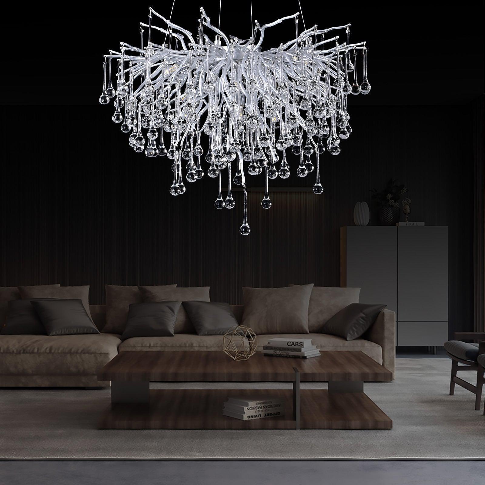 Doris Rain Branch Chandelier Dia 23.5" Silver - Blushlighting