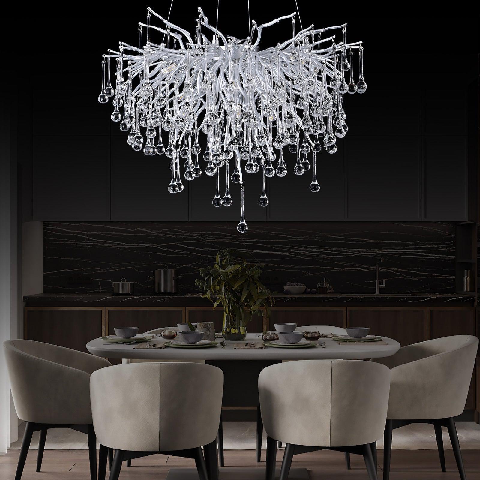 Doris Rain Branch Chandelier Dia 23.5" Silver - Blushlighting