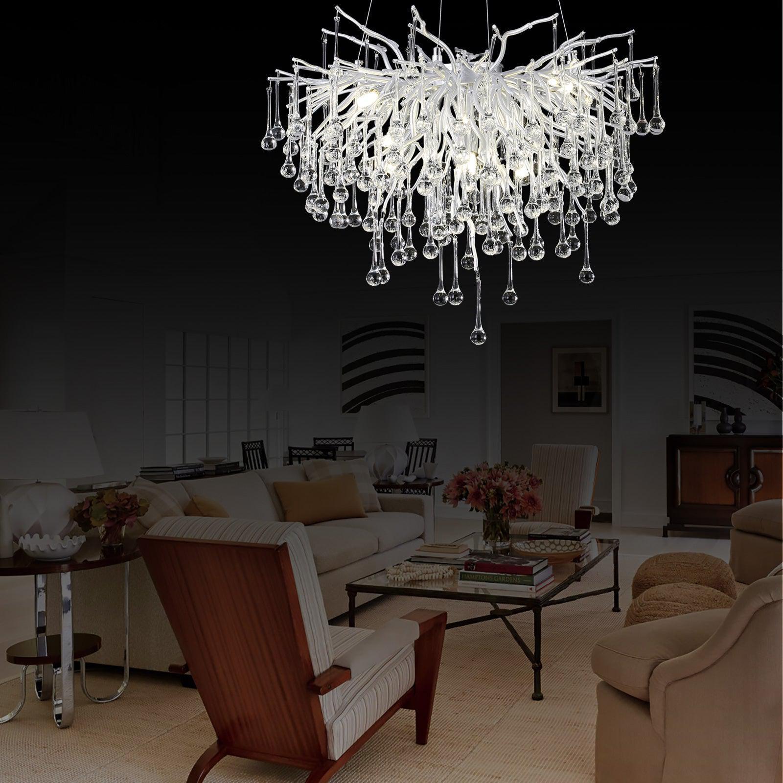 Doris Rain Branch Chandelier Dia 23.5" Silver - Blushlighting