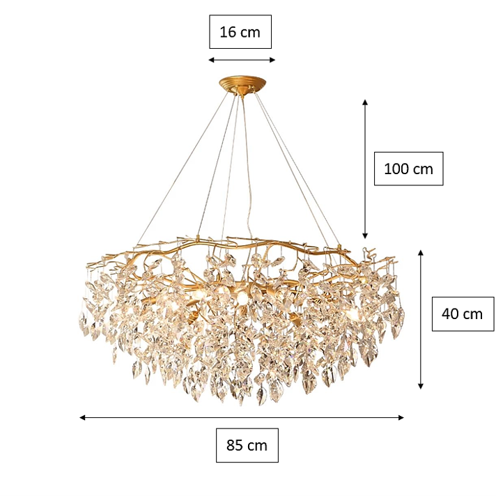 Doris Round Modern Branch Chandeliers-Chandeliers-Blushlighting