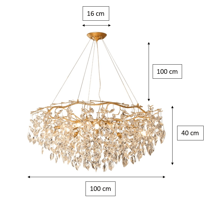 Doris Round Modern Branch Chandeliers - Diameter 67 cm x Height 40 cmWarm LightBlushlighting