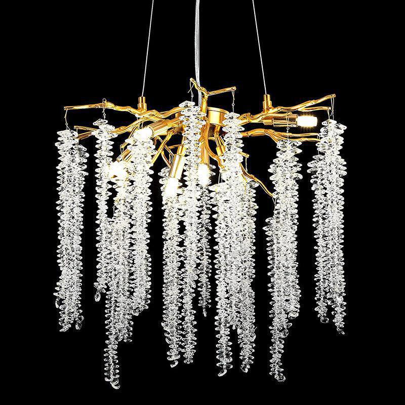 Doris White Crystal Branch Chandelier 20.5"D - Blushlighting