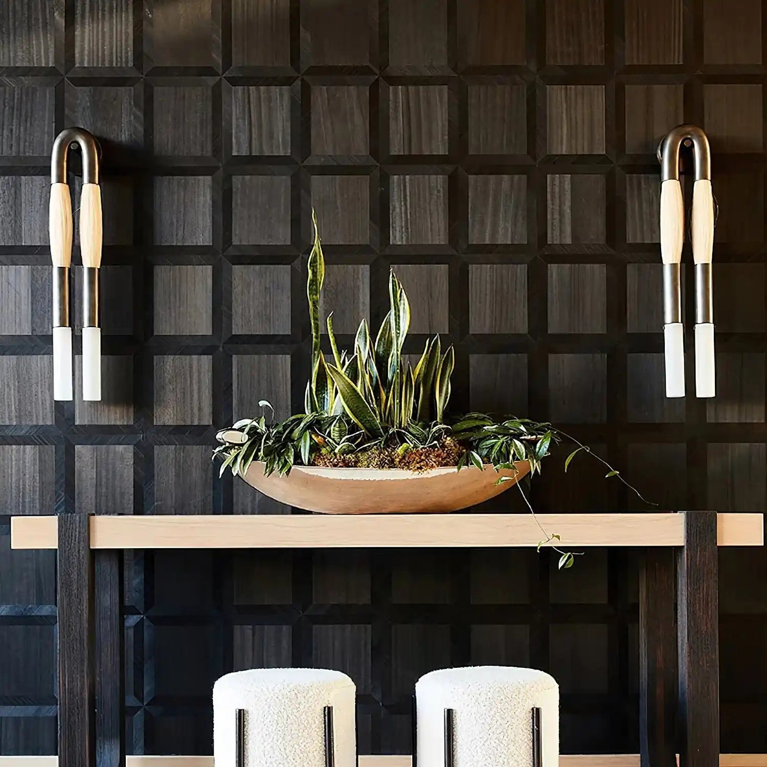 Double Head Antonia Horsehair Sconce-Blushlighting