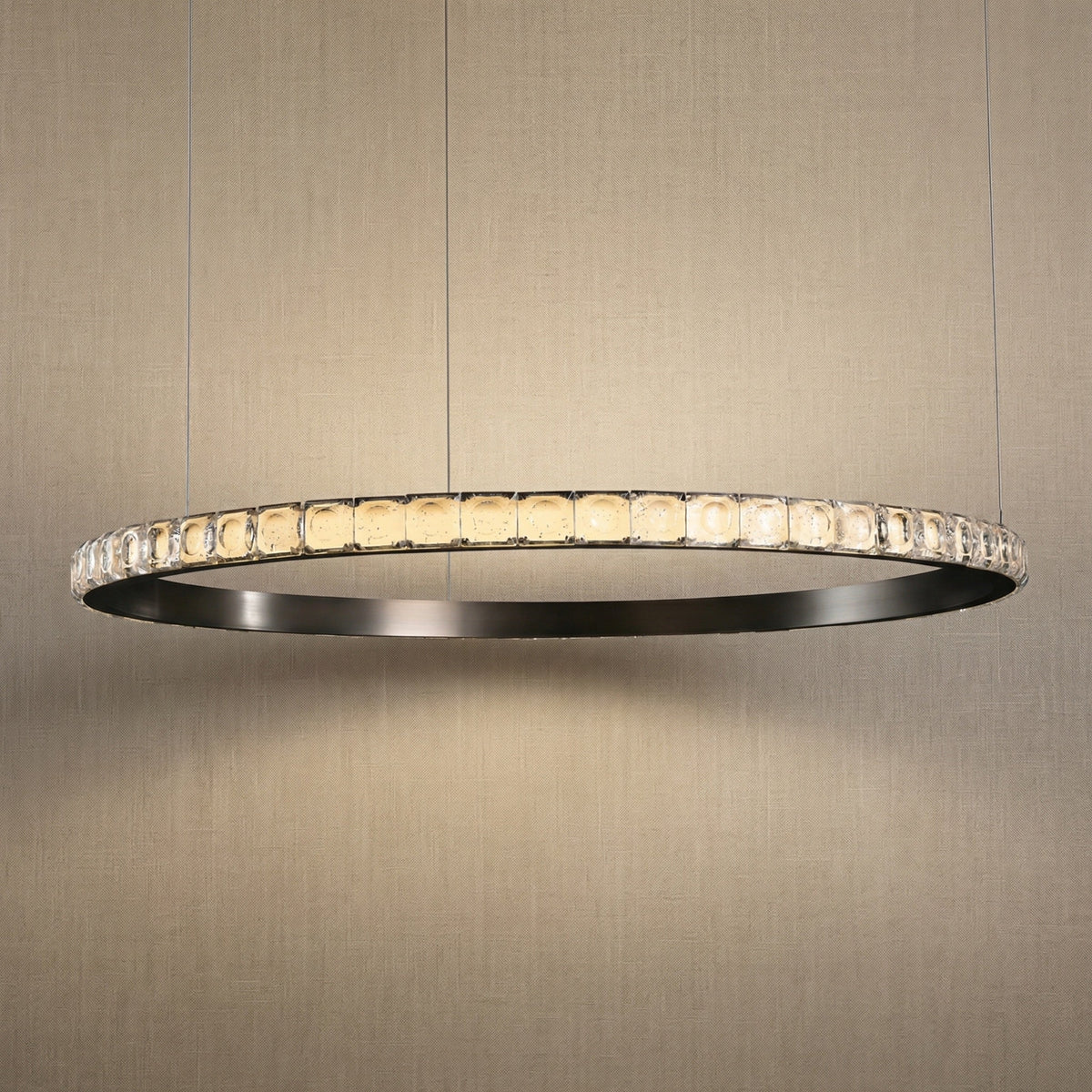 Drake Single-Ring Crystal Chandelier - Ø41.7" × H2.2" (Ø106 × H5.5 cm)Blushlighting