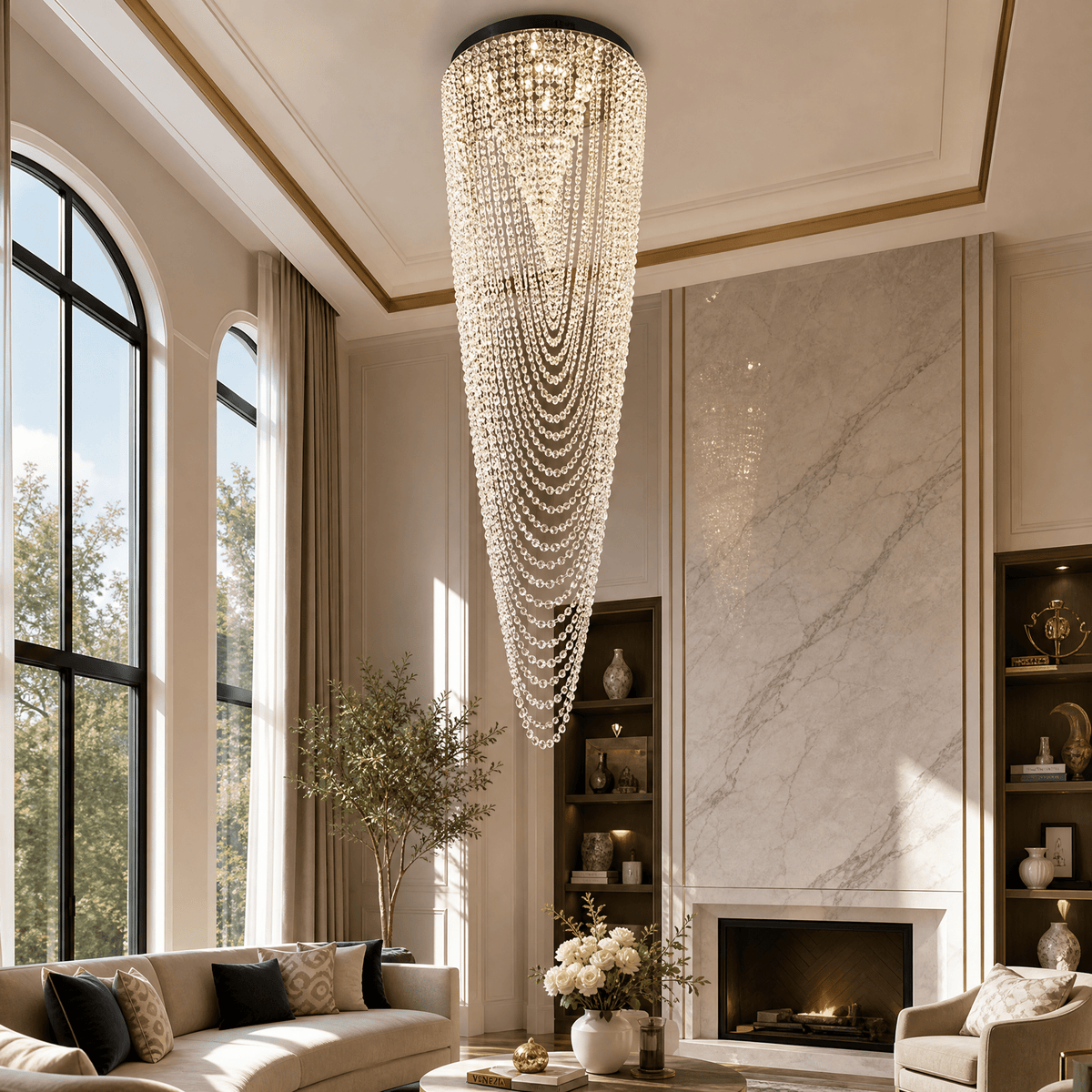 Dream Veil Modern Sculptural Pendant Light - Blushlighting