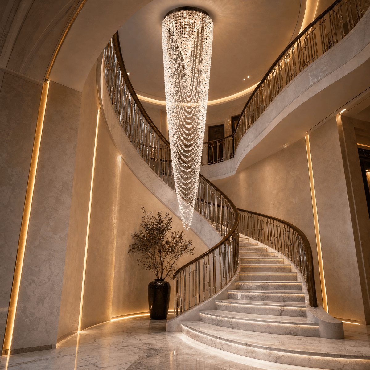 Dream Veil Modern Sculptural Pendant Light - Blushlighting