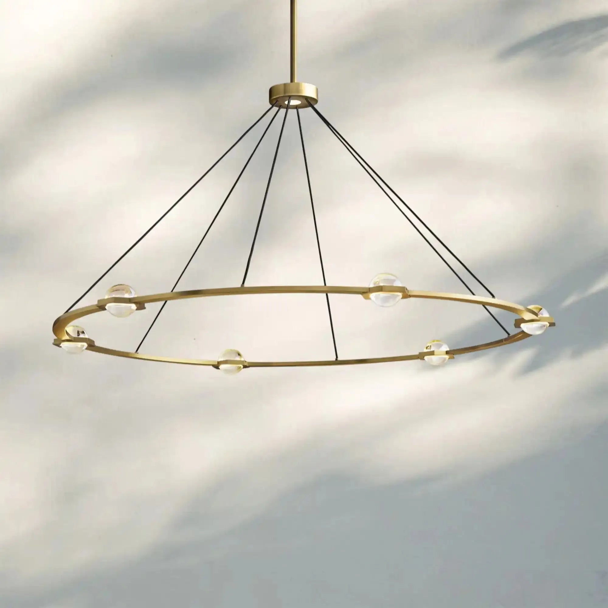 Eclatent Round Chandelier 36'' 48'' 60''-60''-Brass-