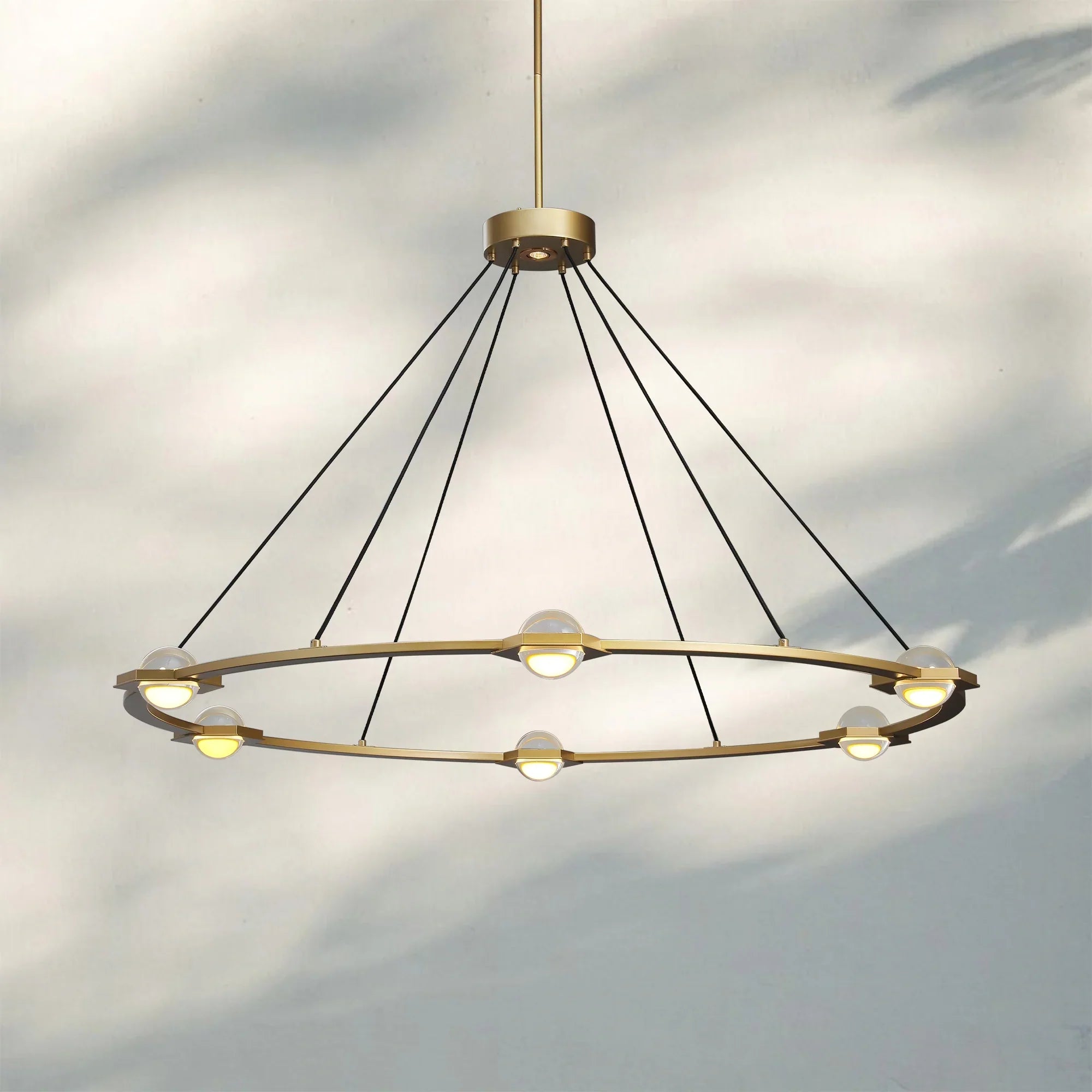 Eclatent Round Chandelier 36'' 48'' 60''-48''-Brass-