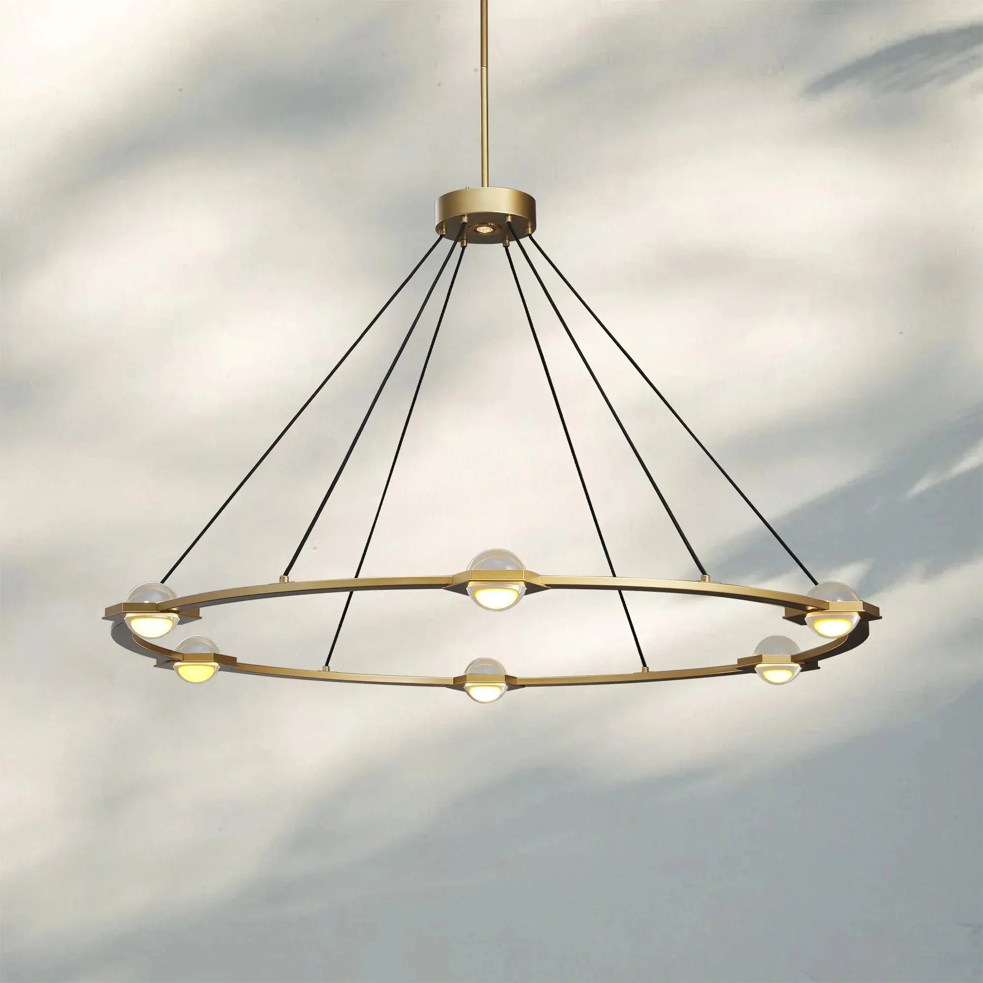 Eclatent Round Chandelier 36'' 48'' 60''-48''-Brass-