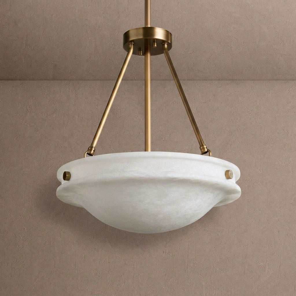 Edith Alabaster Stone Pendant Light - Alabaster18"Blushlighting