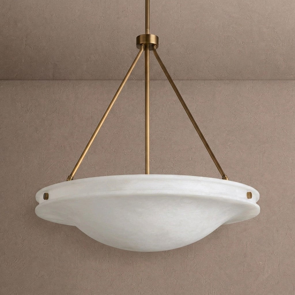 Edith Alabaster Stone Pendant Light - Alabaster30"Blushlighting