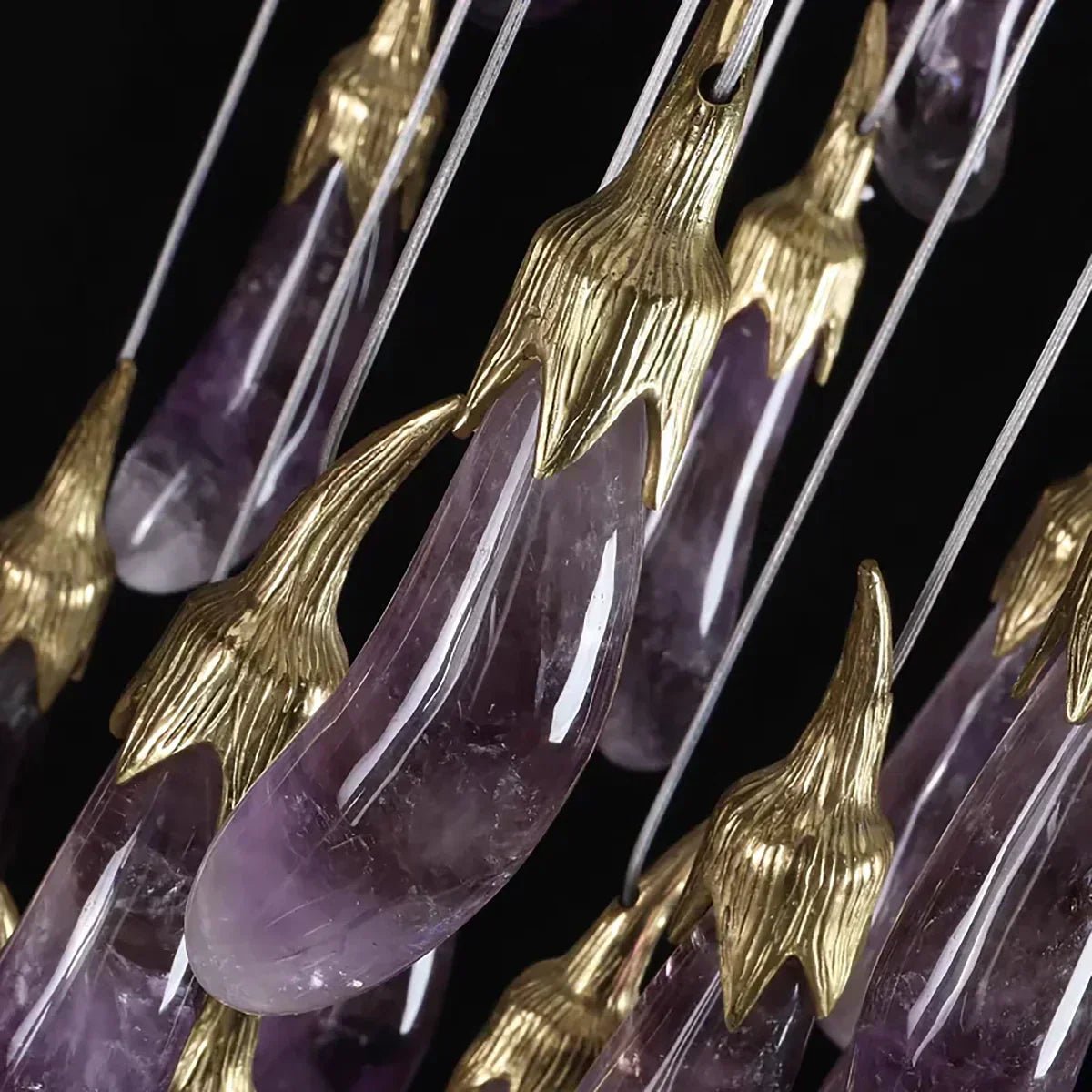 Eggplant - shaped Chandelier Purple Color - Blushlighting