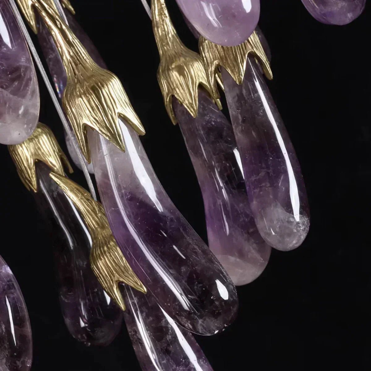 Eggplant - shaped Chandelier Purple Color - Blushlighting