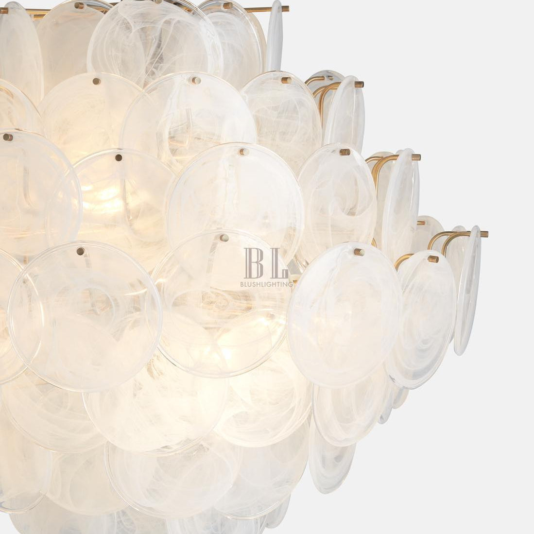 Elba Glass Large Chandelier - Blushlighting