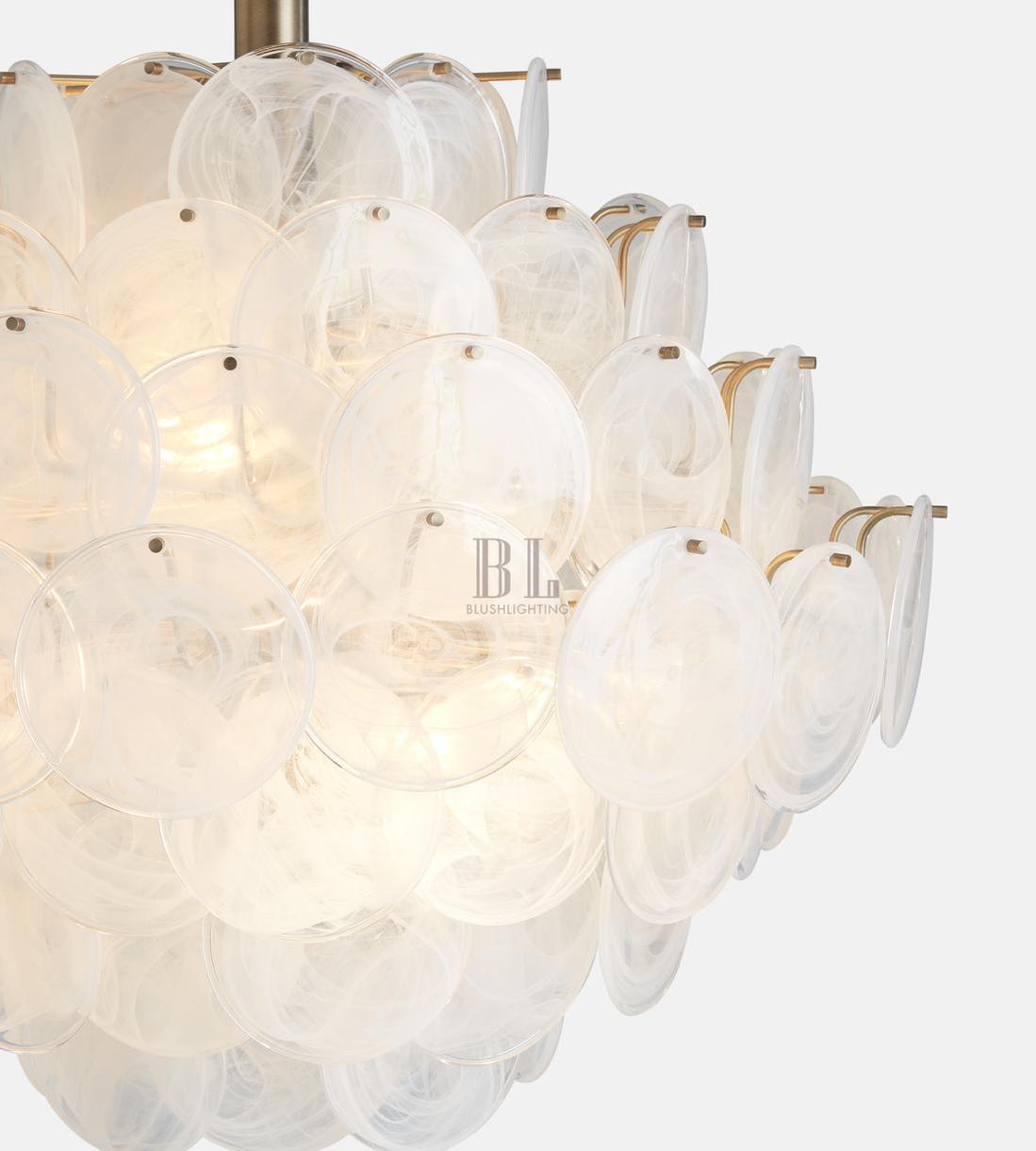 Elba Glass Large Chandelier - Blushlighting
