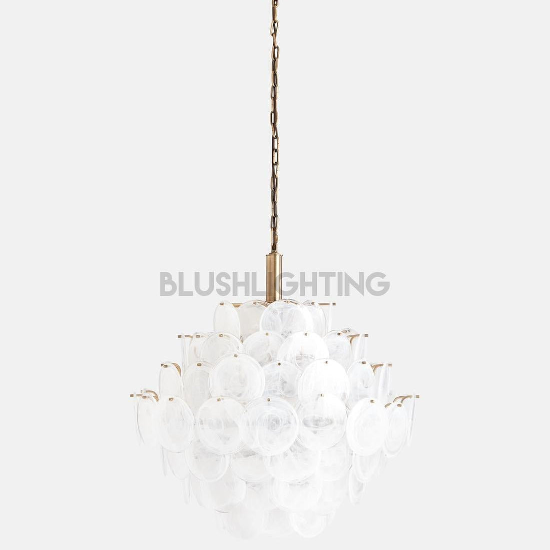 Elba Glass Large Chandelier - Blushlighting