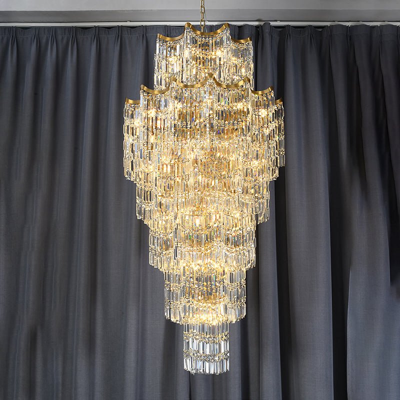 Elegant Crystal Chandelier for Duplex Villas-Chandelier-Blushlighting-Blushlighting