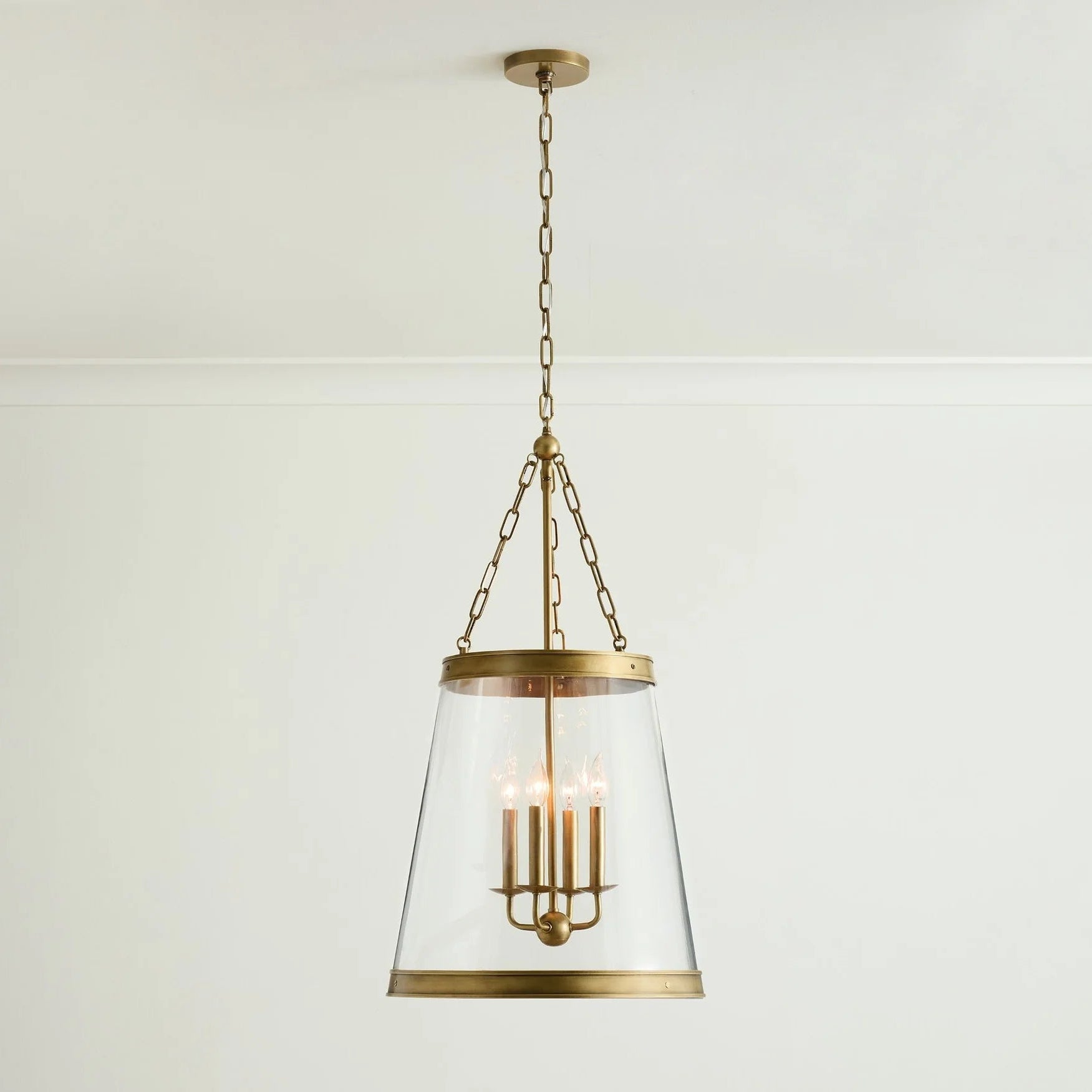 Elizabeth Glass Tapered Pendant (18") - Blushlighting