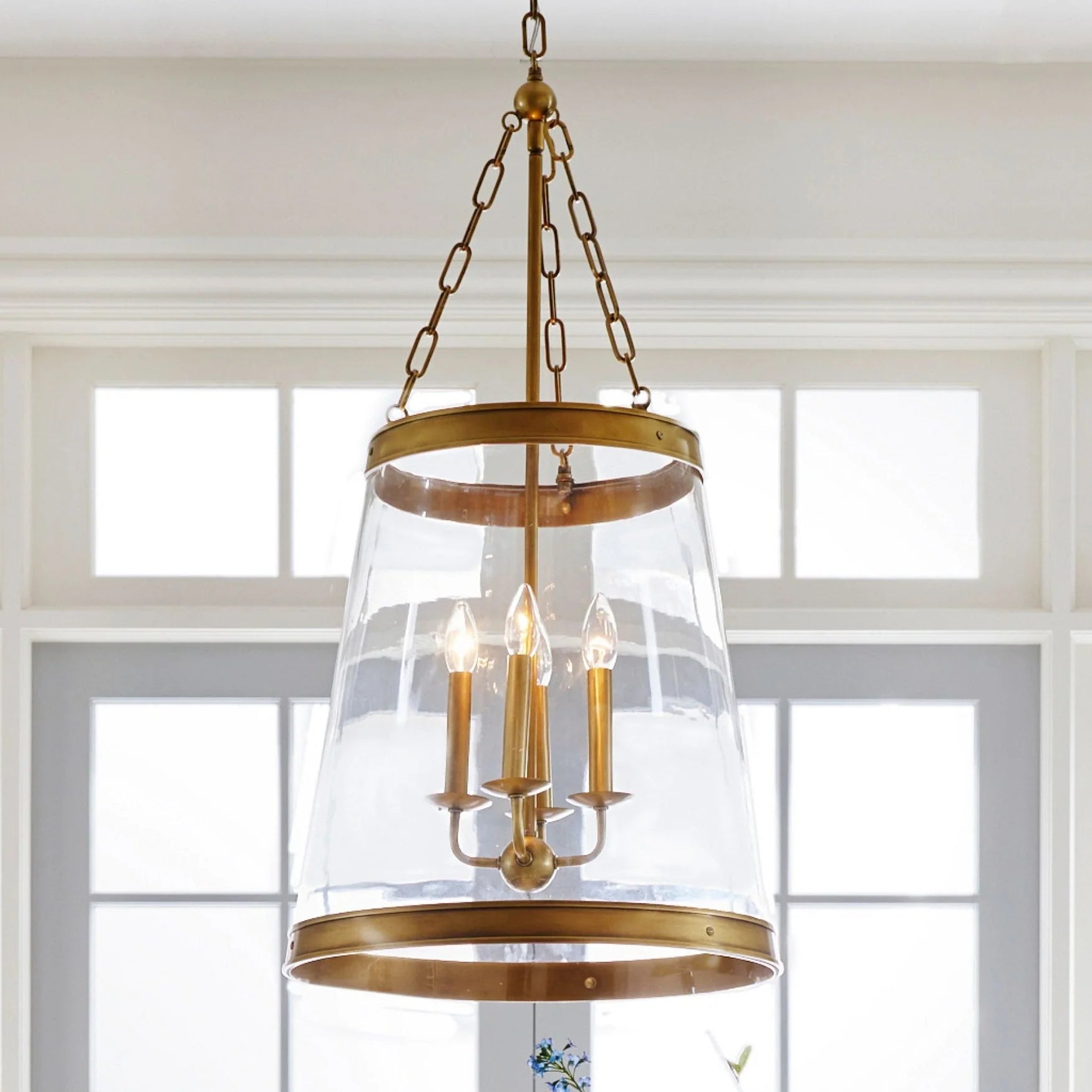 Elizabeth Glass Tapered Pendant (18") - Blushlighting