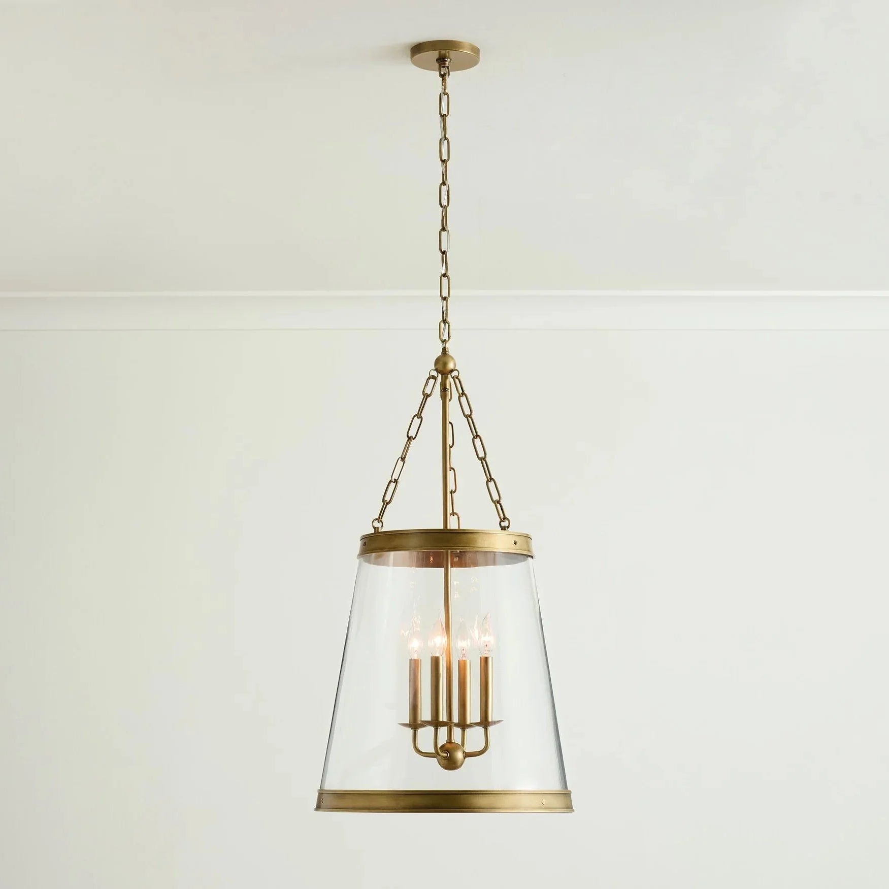 Elizabeth Glass Tapered Pendant (18") - Blushlighting