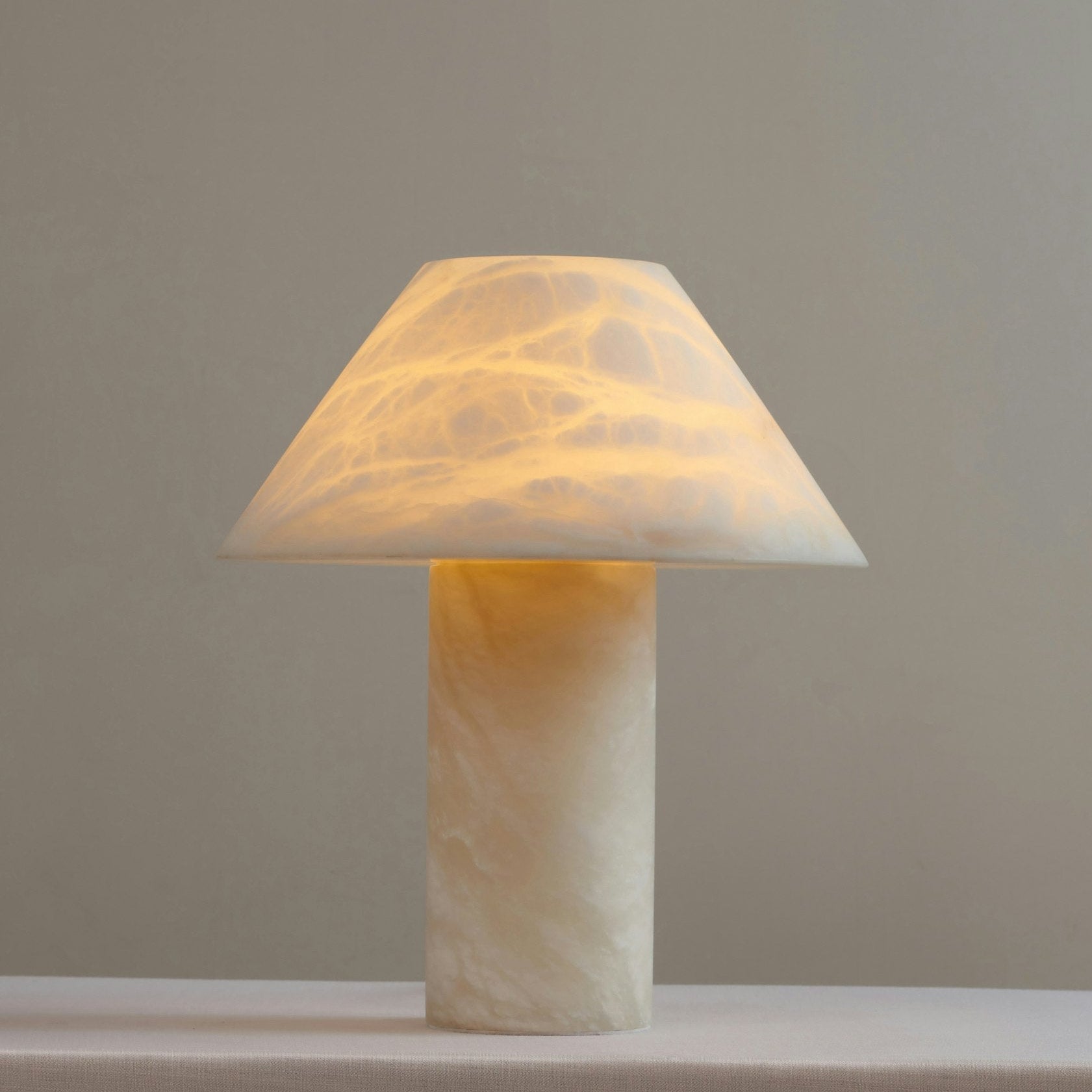 Ella Table Lamp Alabaster - Blushlighting