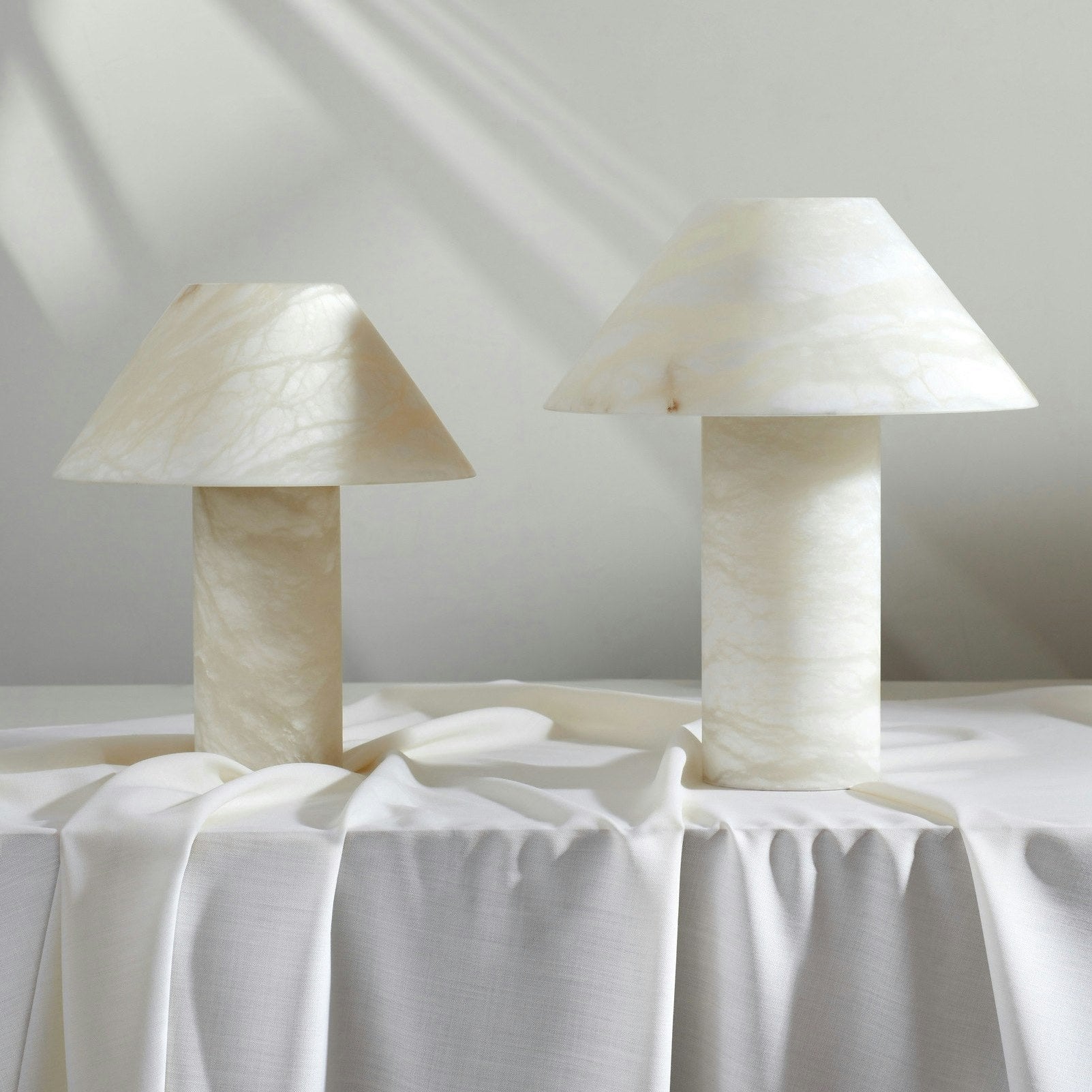 Ella Table Lamp Alabaster - Blushlighting