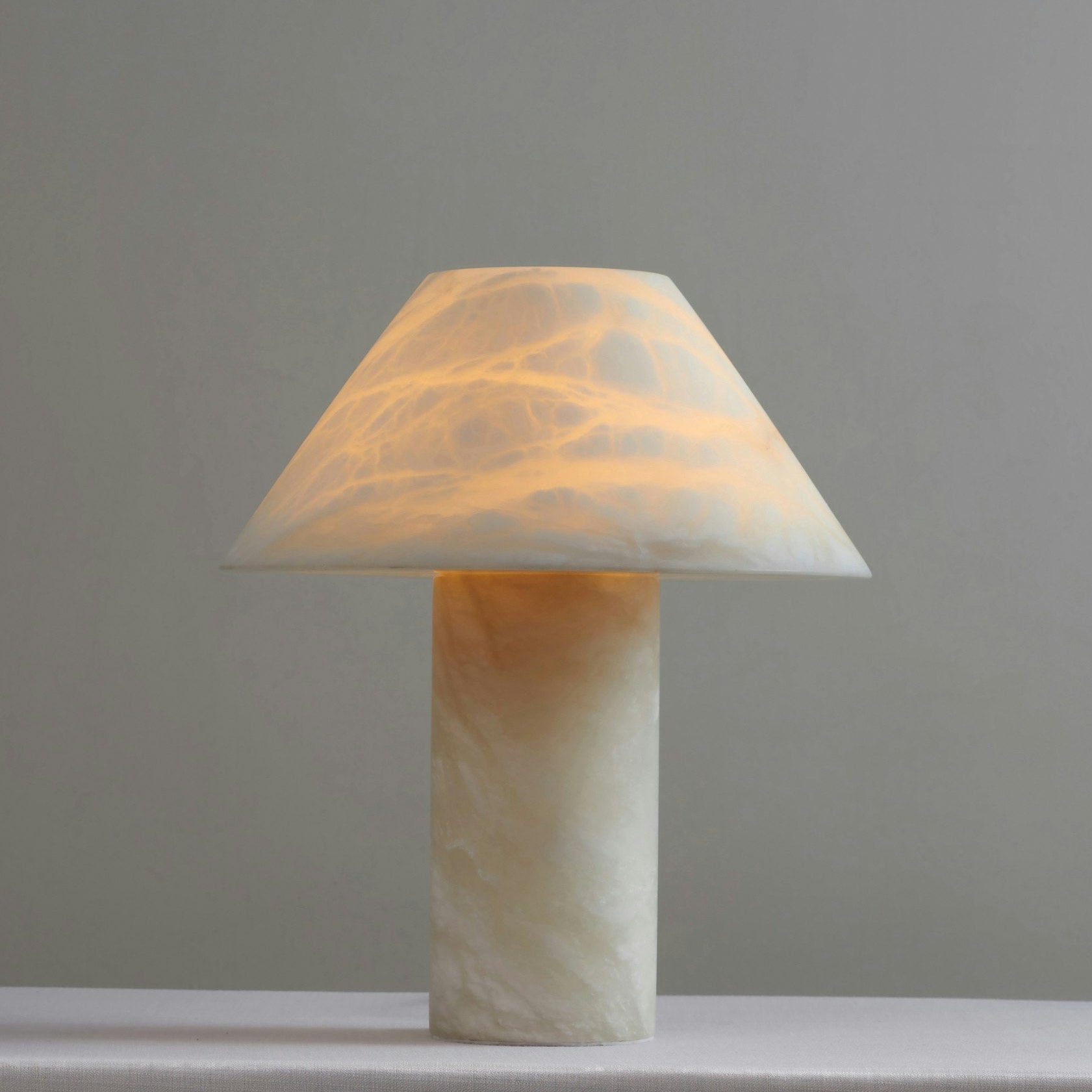 Ella Table Lamp Alabaster - Blushlighting