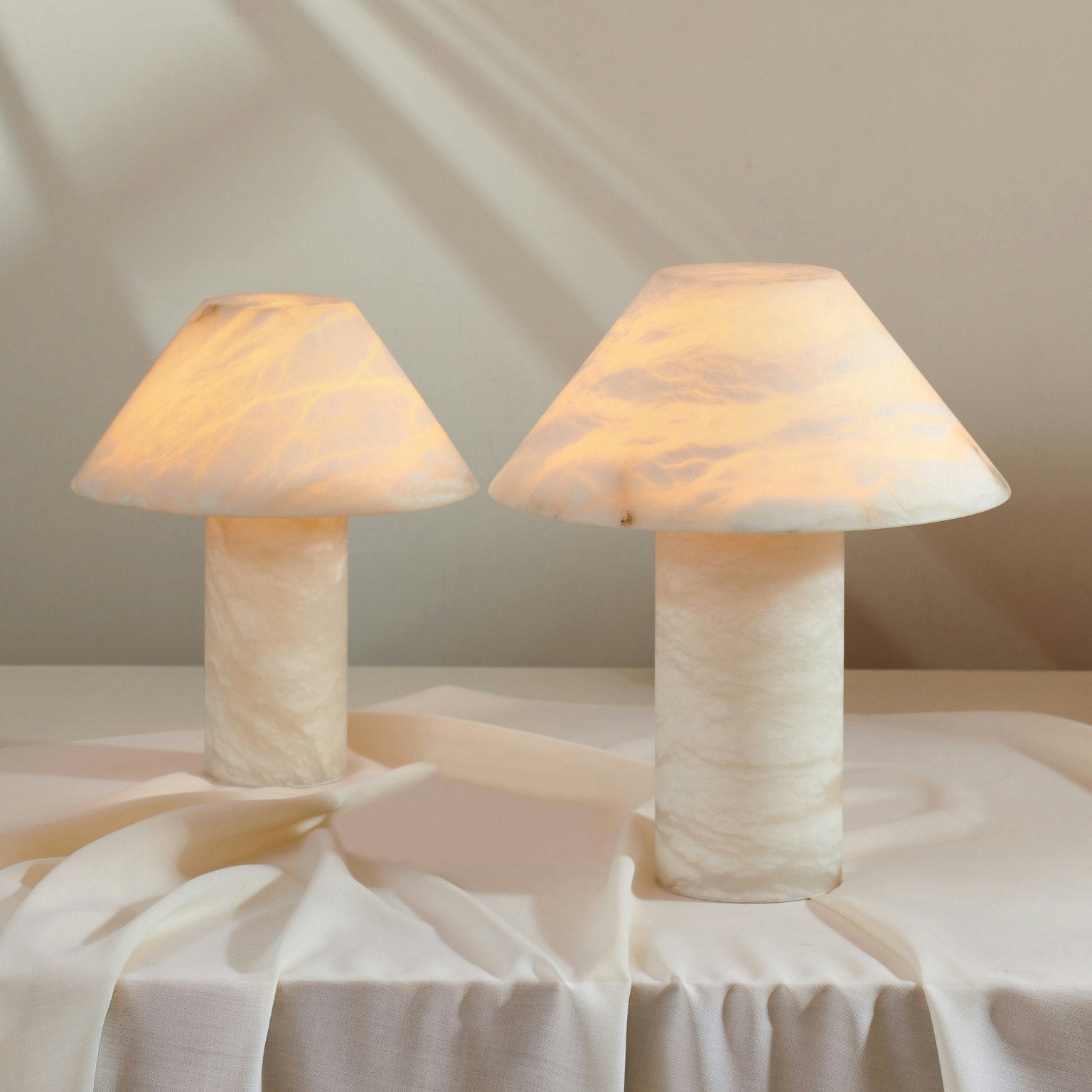 Ella Table Lamp Alabaster - Blushlighting