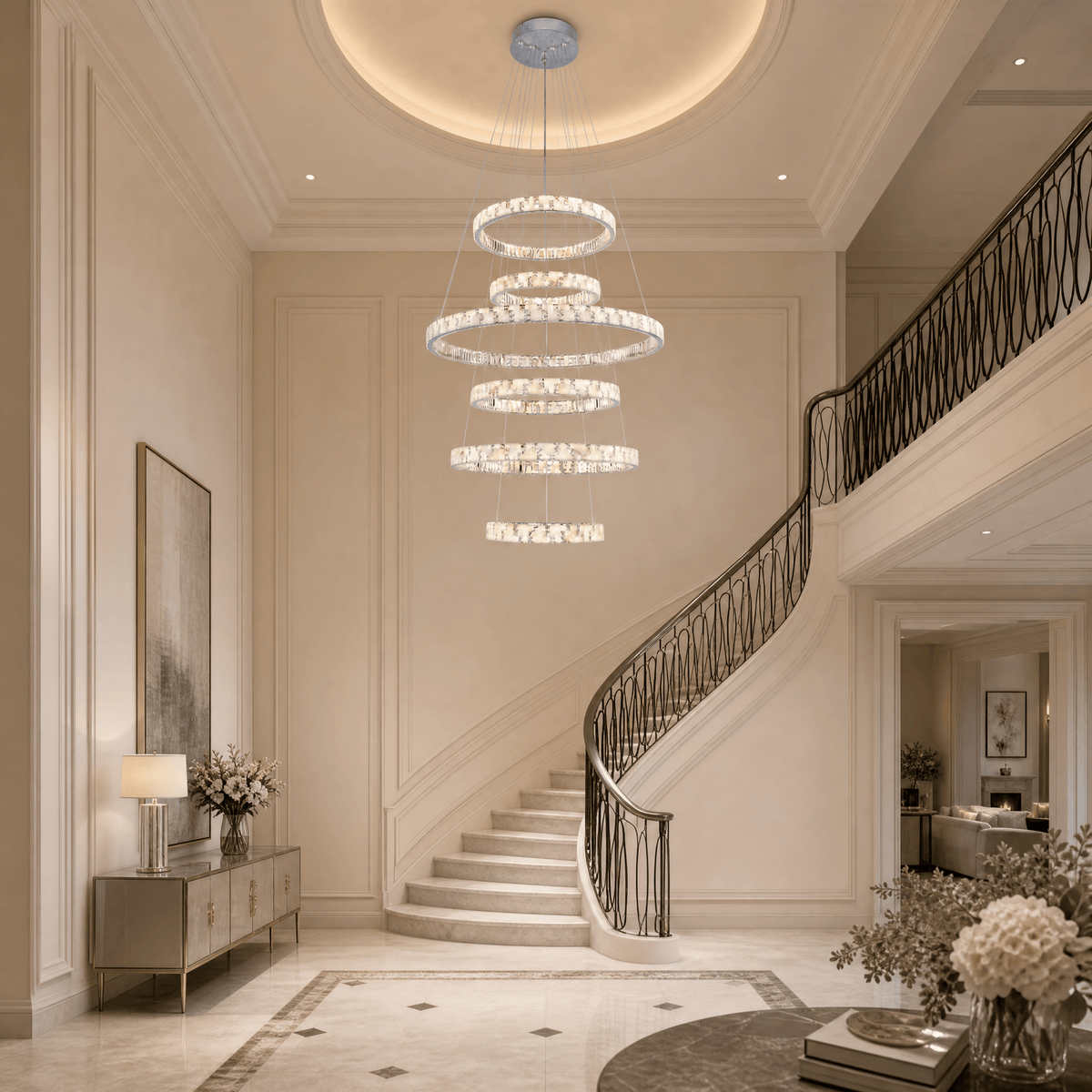 Ellery Crystal Pendant Light 48" - Blushlighting