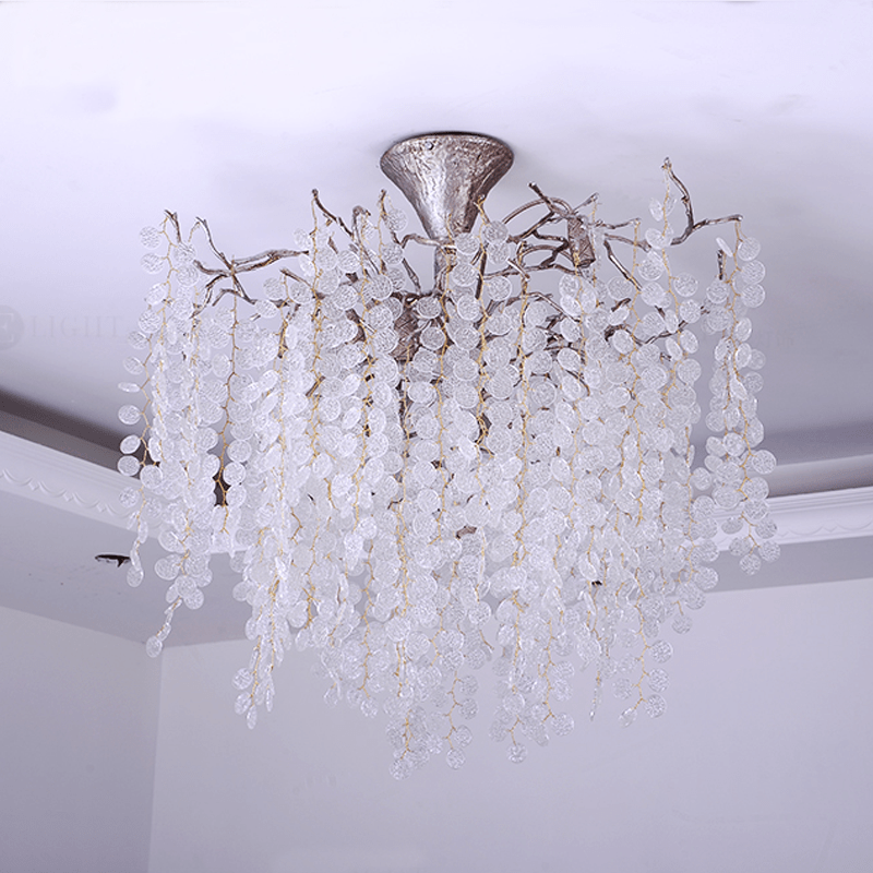 Ellie Modern Crystal Branch Chandelier - 23.62" diamBlushlighting