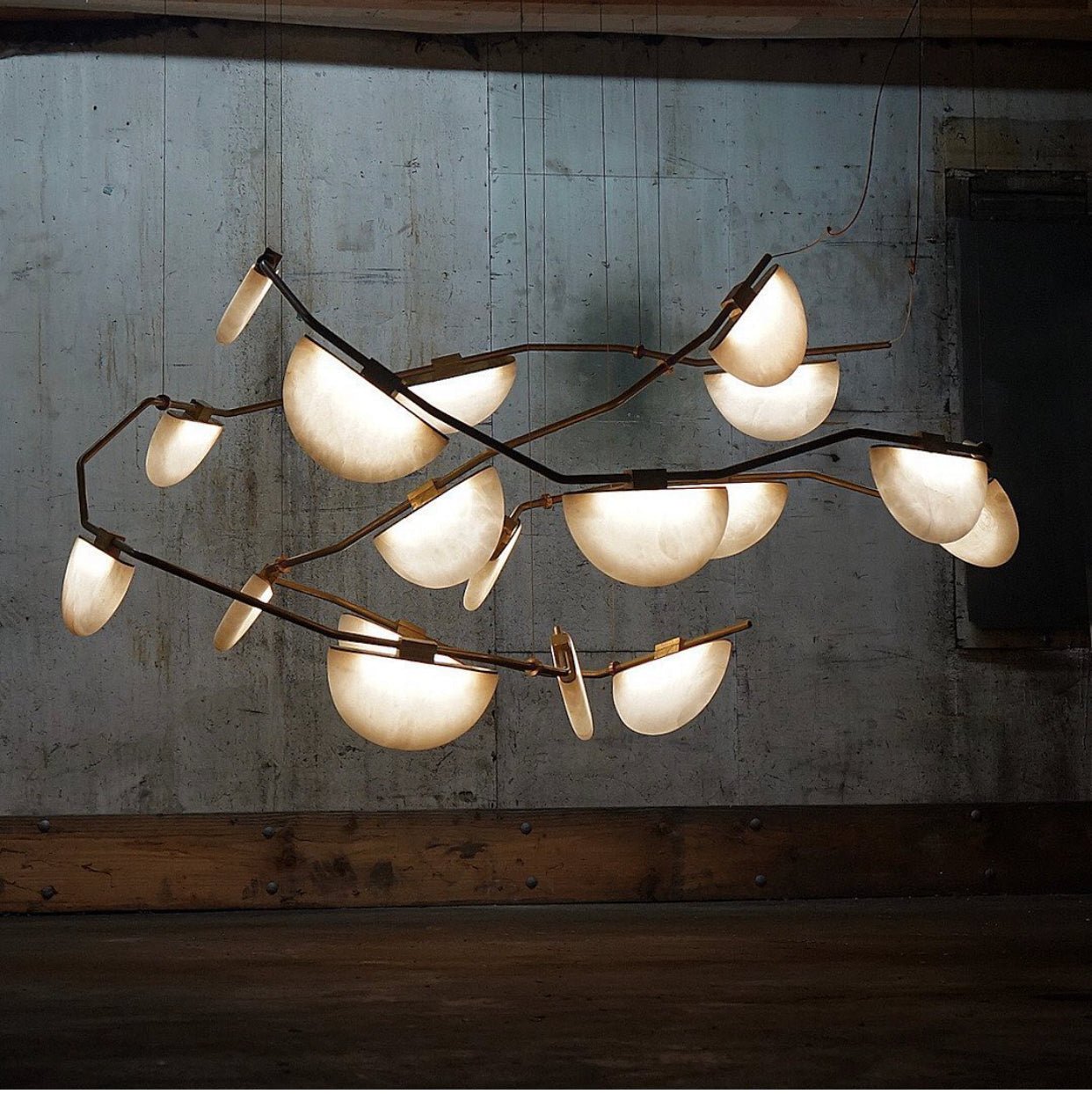 Elliot Alabaster Chandelier, Artistic Modern Chandelier for Bar Area - Blushlighting