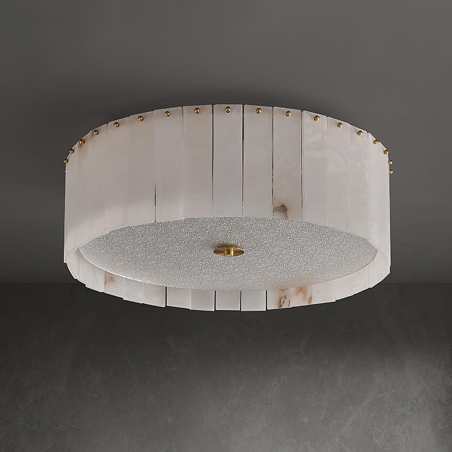 Elysian Alabaster Ceiling Lamp - ∅ 17.7″ x H 9.25″ / Dia 45cm x H 23.5cmBrass & WhiteBlushlighting