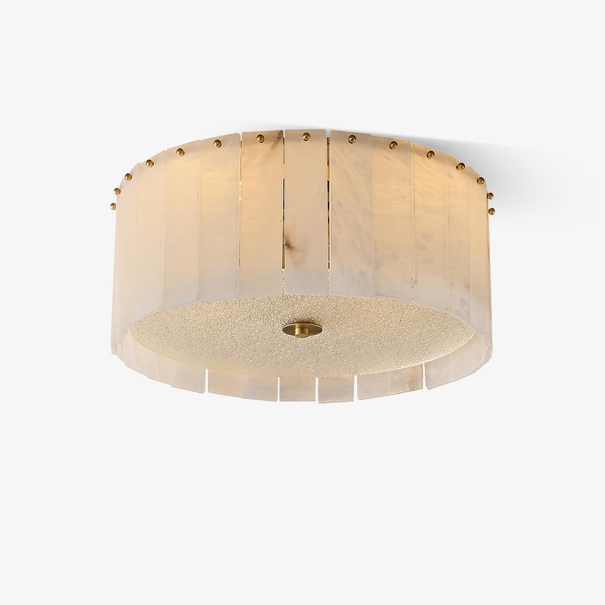 Elysian Alabaster Ceiling Lamp - ∅ 17.7″ x H 9.25″ / Dia 45cm x H 23.5cmBrass & WhiteBlushlighting