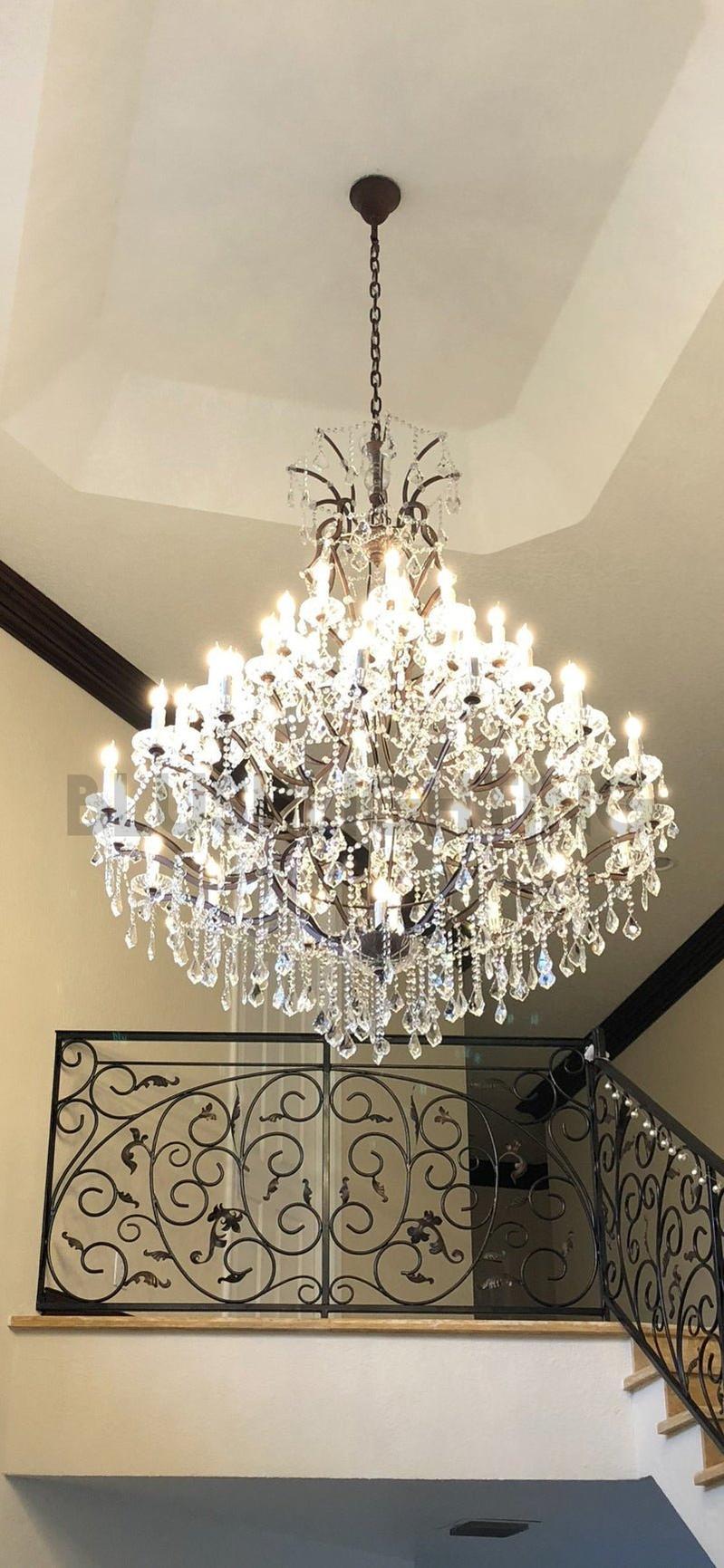 Empire Maria Theresa Crystal Chandelier 60” /50-LIGHT-Chandelier-Blushlighting-Blushlighting