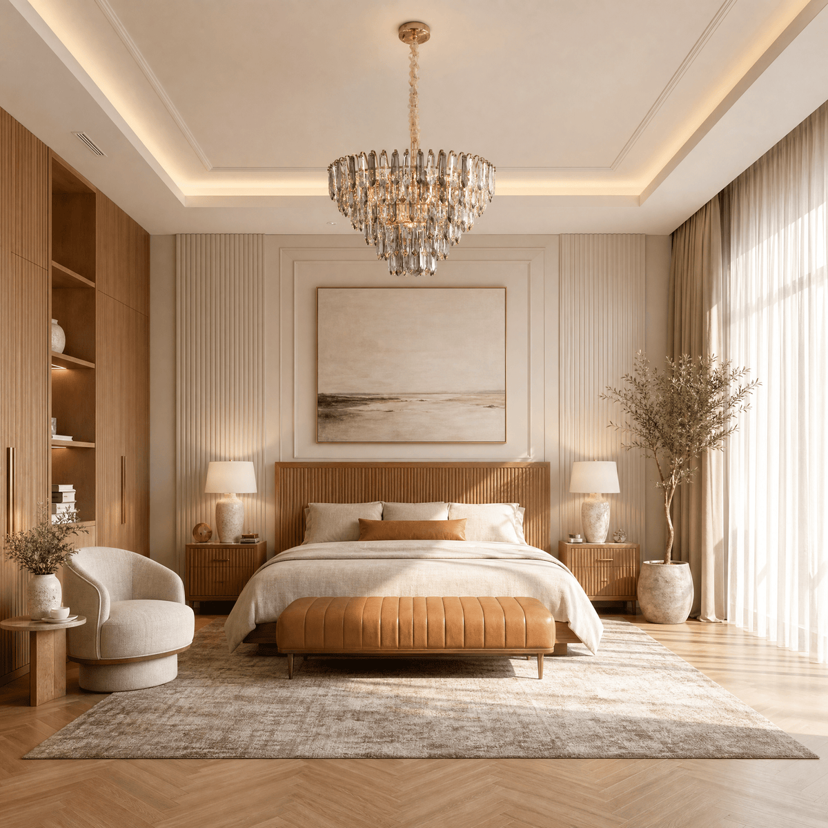 Eterea Brass Chandelier - Φ650*550mm/14*2LBlushlighting
