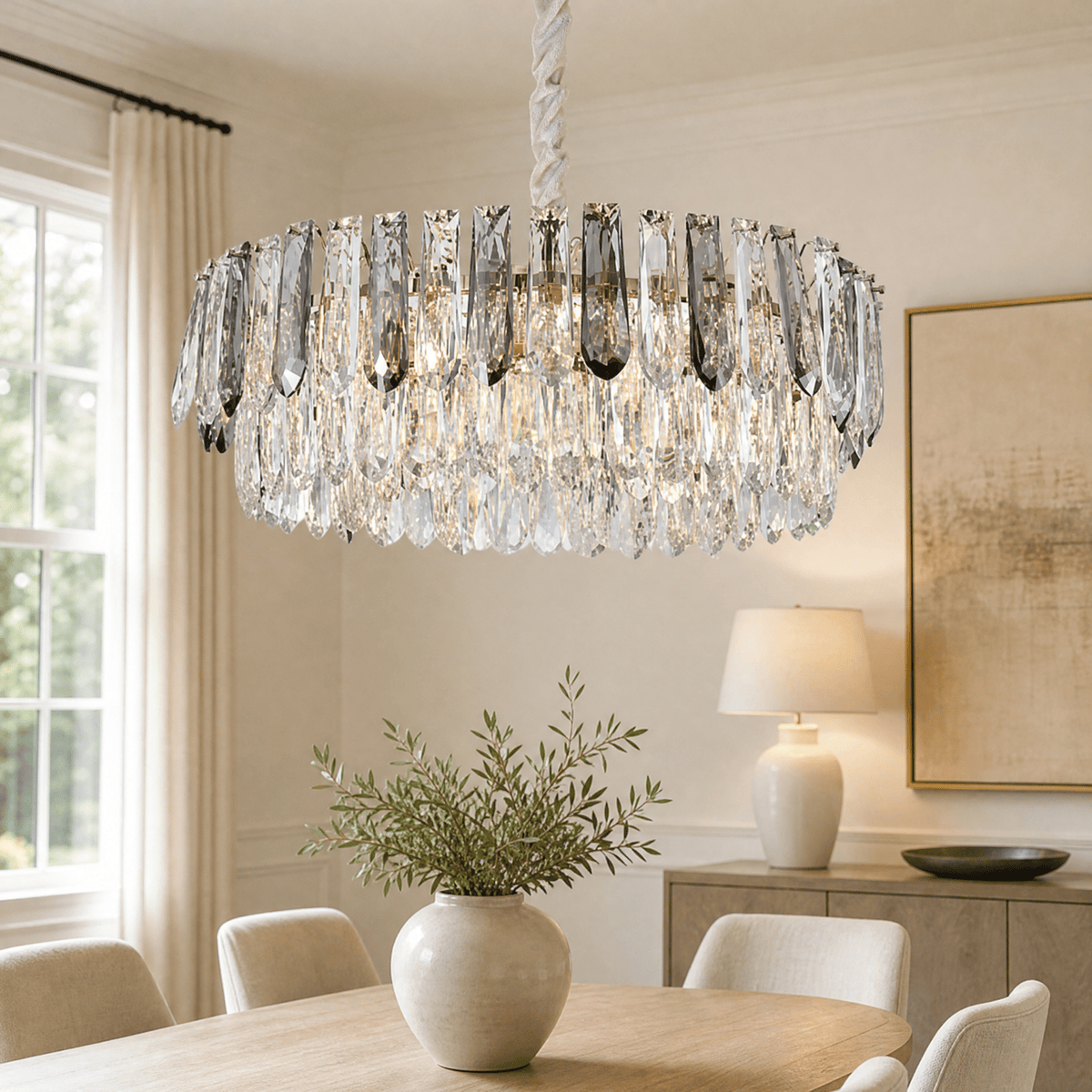 Eterea Crystal Halo Chandelier - Blushlighting