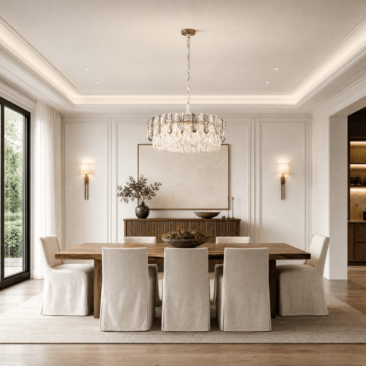 Eterea Crystal Halo Chandelier - Blushlighting
