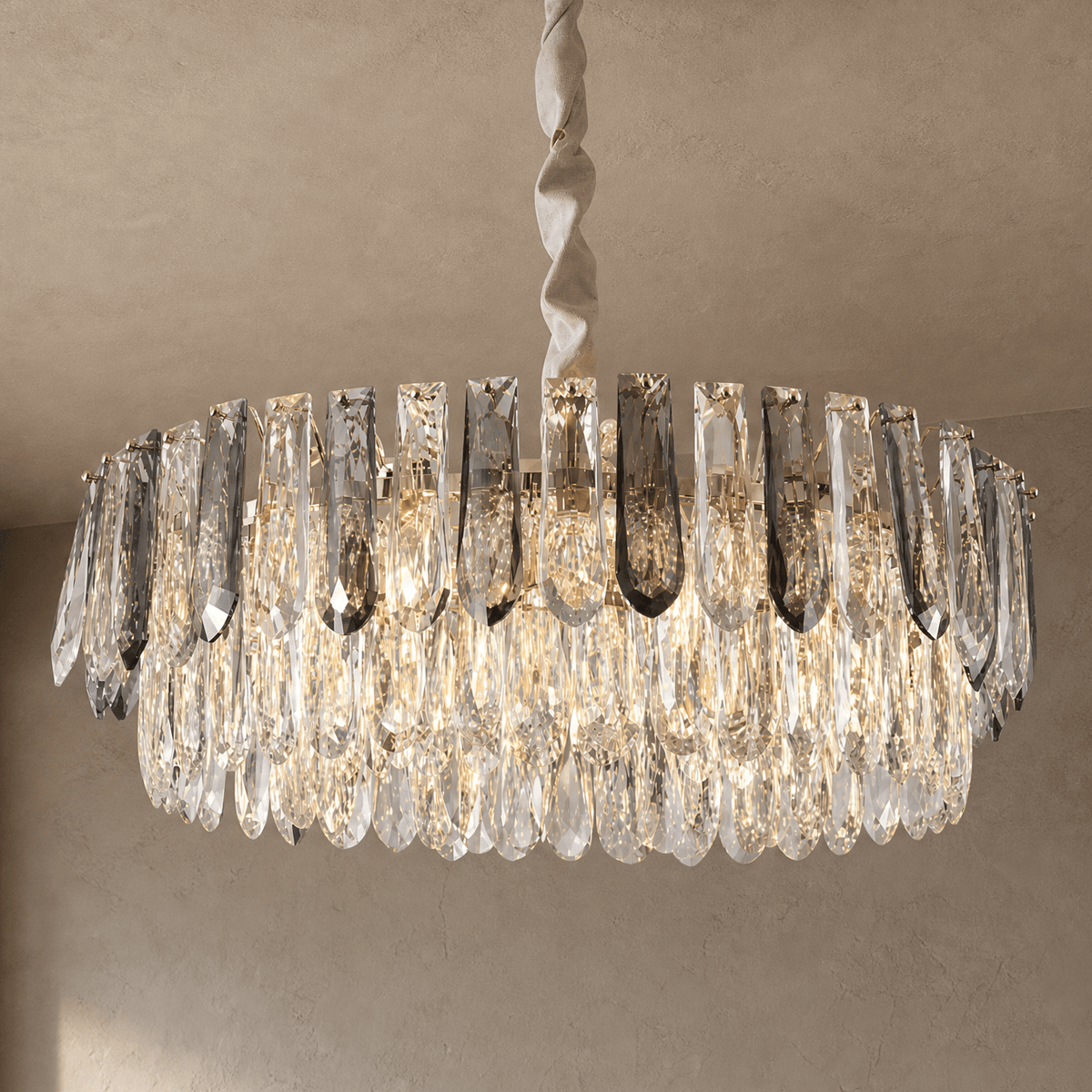 Eterea Crystal Halo Chandelier - Blushlighting