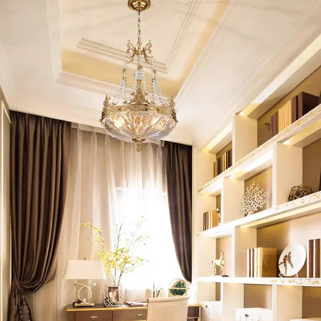 European Style Luxury Crystal Pendant Candle Chandelier for Living Room/Foyer/Entrys/Hallwayr - Blushlighting