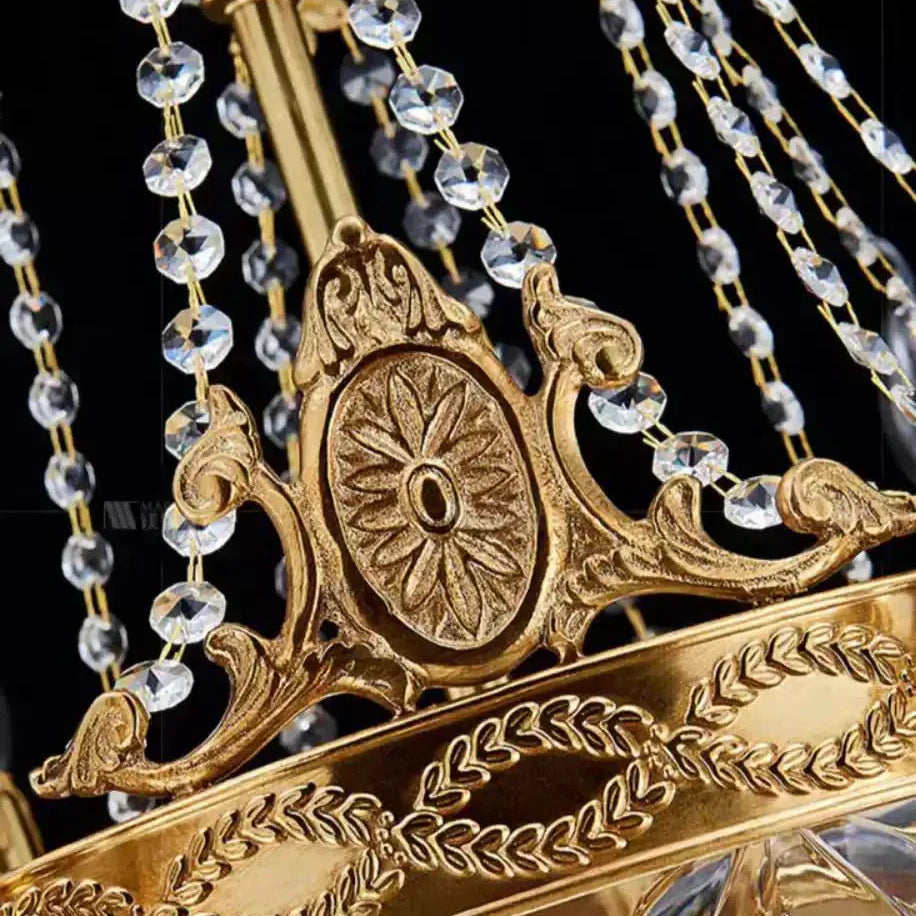 European Style Luxury Crystal Pendant Candle Chandelier for Living Room/Foyer/Entrys/Hallwayr - Blushlighting