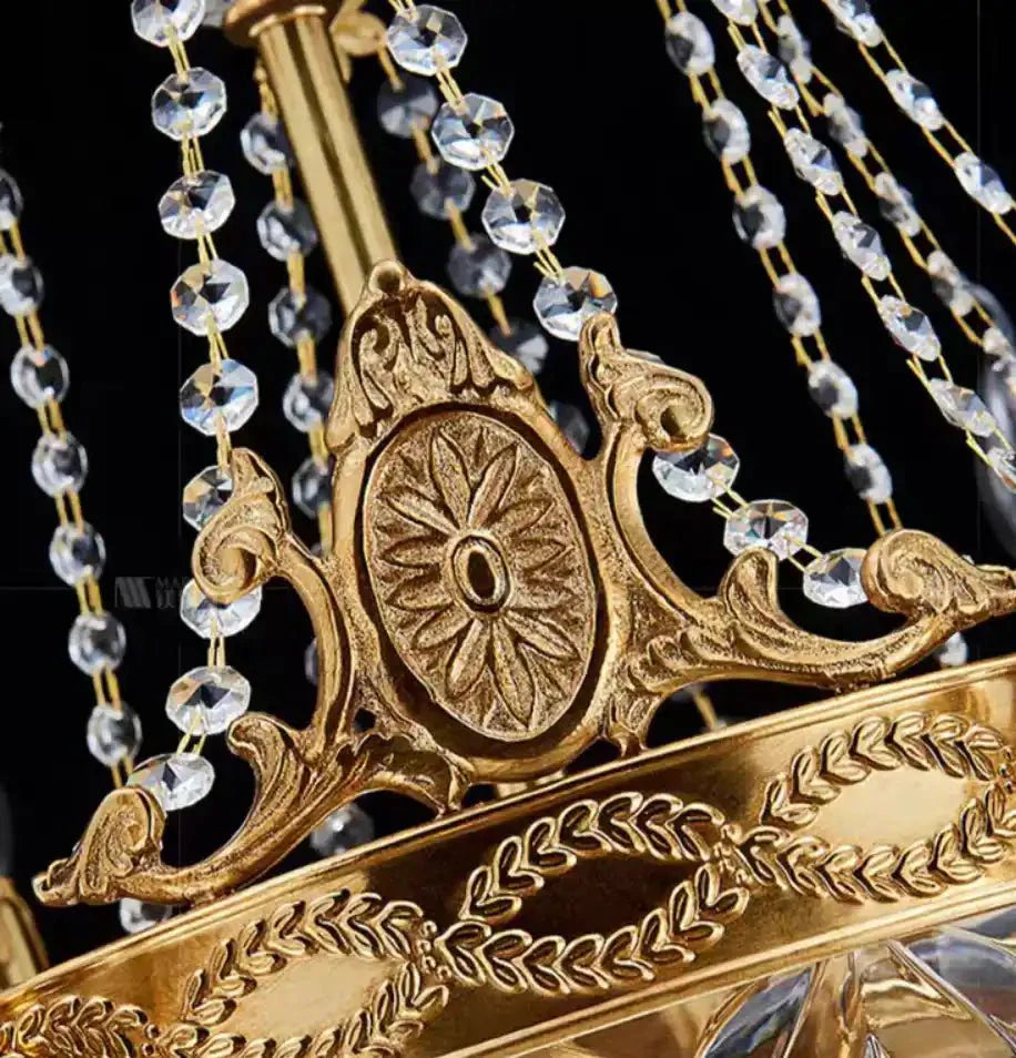 European Style Luxury Crystal Pendant Candle Chandelier for Living Room/Foyer/Entrys/Hallwayr - Blushlighting