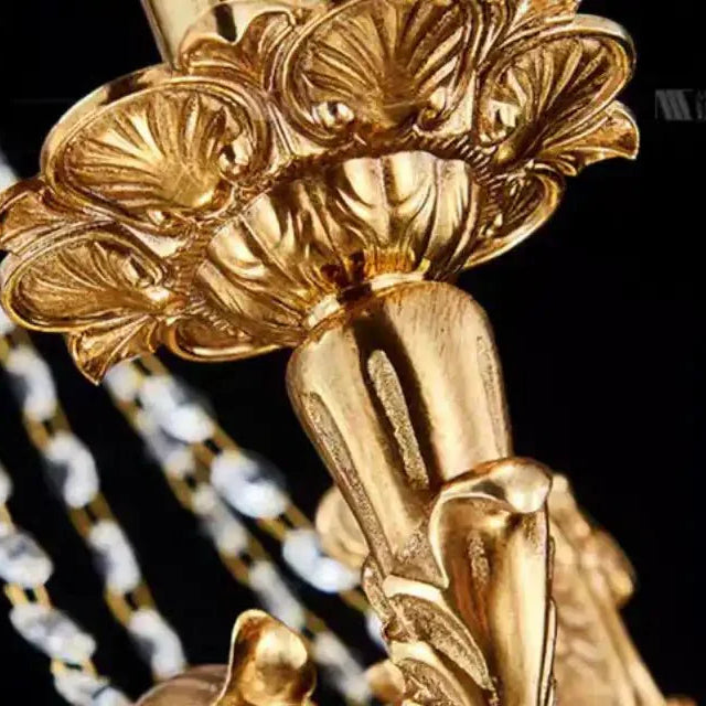 European Style Luxury Crystal Pendant Candle Chandelier for Living Room/Foyer/Entrys/Hallwayr - Blushlighting