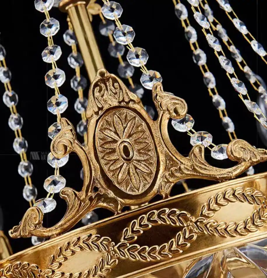 European Style Luxury Crystal Pendant Candle Chandelier for Living Room/Foyer/Entrys/Hallwayr - Blushlighting