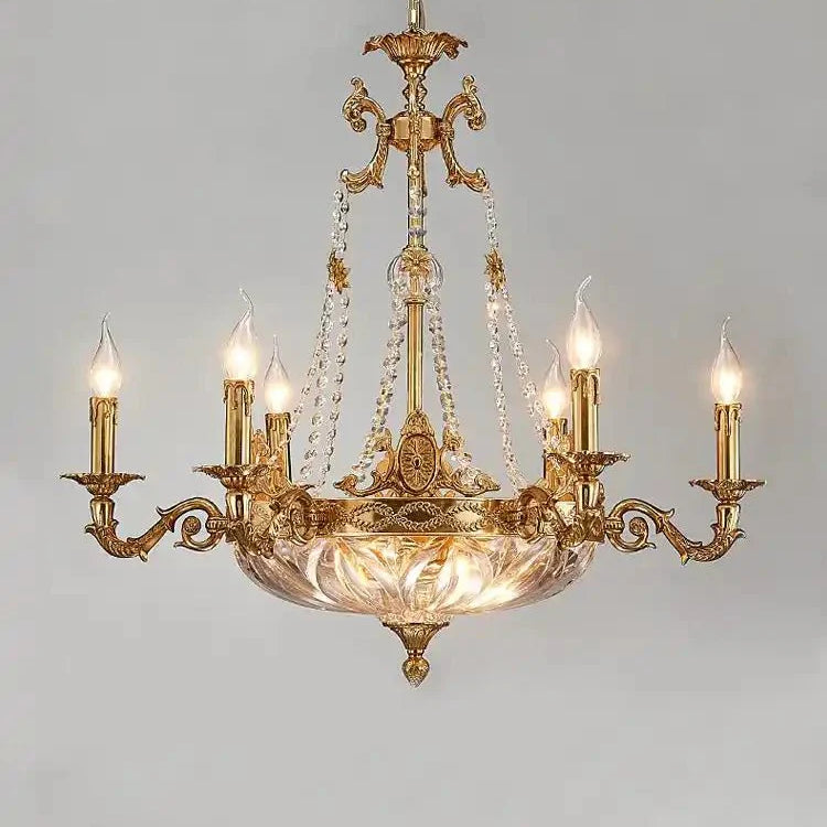 European Style Luxury Crystal Pendant Candle Chandelier for Living Room/Foyer/Entrys/Hallwayr - Blushlighting
