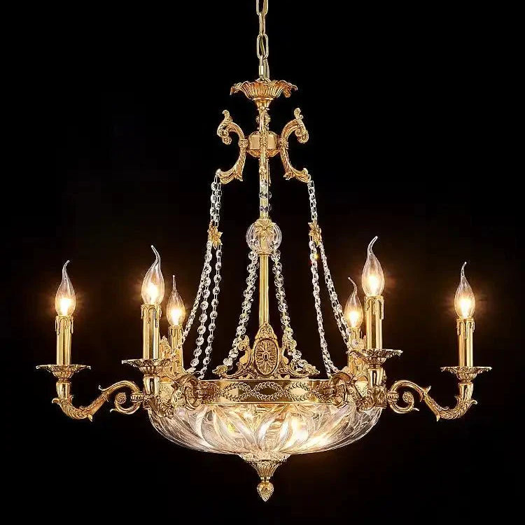 European Style Luxury Crystal Pendant Candle Chandelier for Living Room/Foyer/Entrys/Hallwayr - Blushlighting