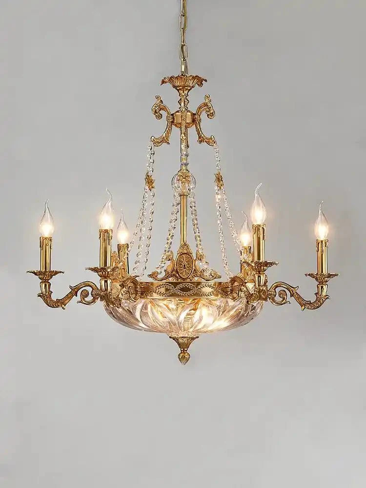 European Style Luxury Crystal Pendant Candle Chandelier for Living Room/Foyer/Entrys/Hallwayr - Blushlighting